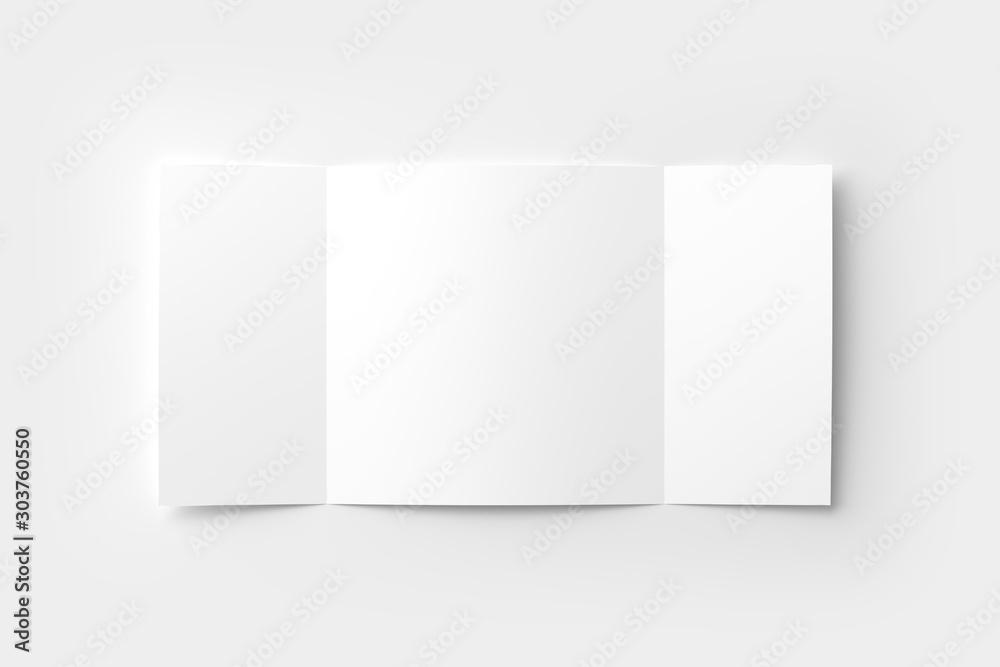 A4 A5 Gatefold Brochure White Blank Mockup A4 A5 Gatefold Brochure White Blank Mockup