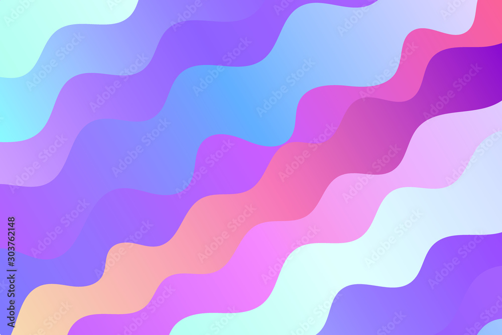 Fototapeta premium Colorful background with curved gradient lines. Pattern design for banner, poster, flyer, card, cover, brochure