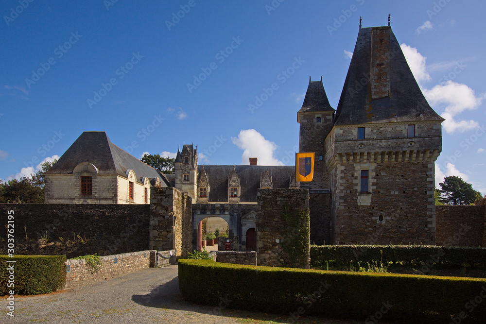 Castle Goulaine of the Loire valley in France,Europe