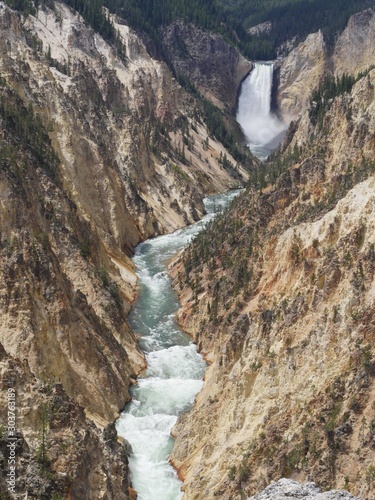 The Lower Yellowstone Falls is one of the must-visit attractions at the Yellowstone National Park in Wyoming.