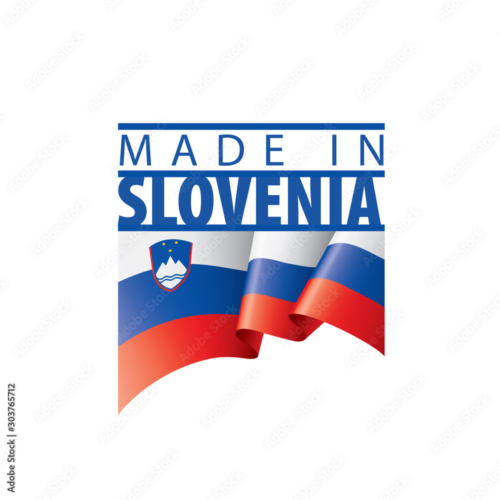 Slovenia flag, vector illustration on a white background Slovenia flag, vector illustration on a white background