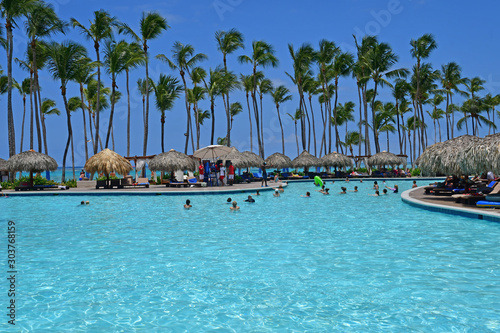 Punta Cana, Dominican Republic - june 3 2017 : pool photo