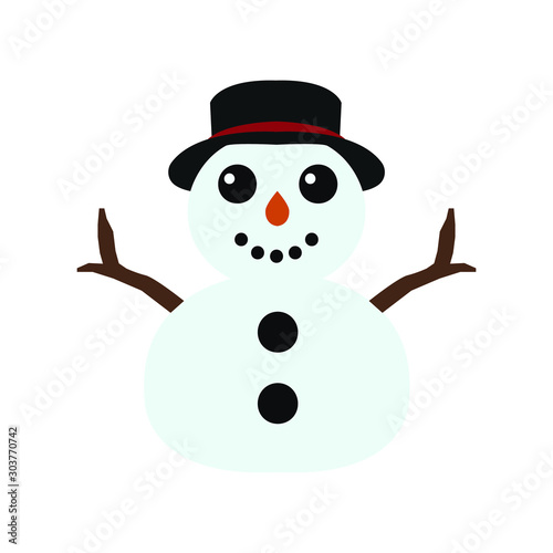 Snowman emoji vector