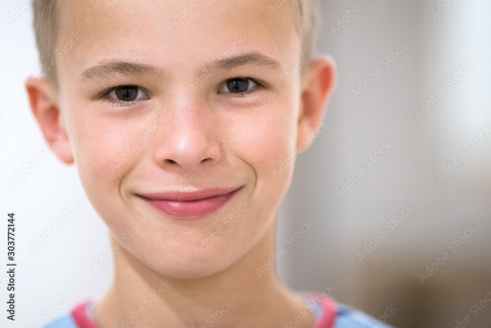 Close up portrait of cute child boy.