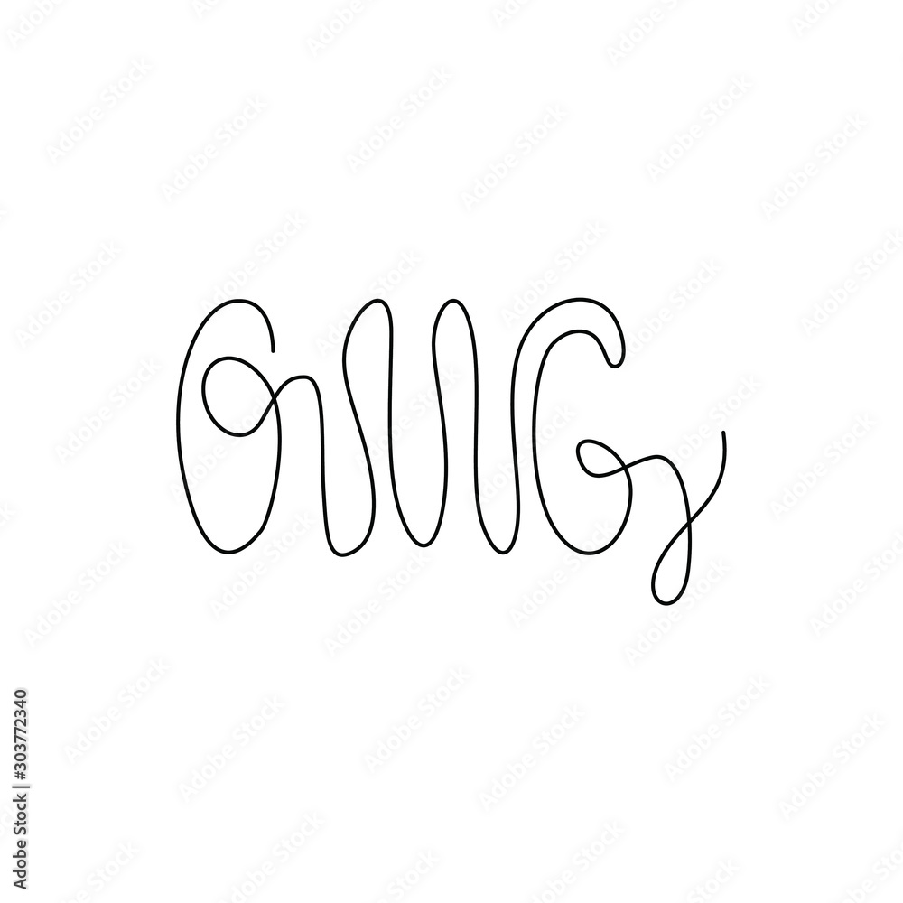 OMG hand lettering small tattoo, inscription, continuous line drawing, print for clothes, t-shirt, emblem or logo design, one single line on a white background, isolated vector illustration. OMG hand lettering small tattoo, inscription, continuous line drawing, print for clothes, t-shirt, emblem or logo design, one single line on a white background, isolated vector illustration.