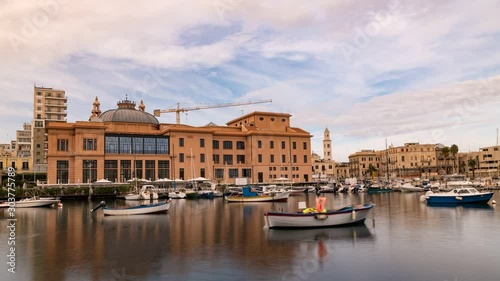 Panoramic view of Bari. Puglia, Italy. Time-lapse.