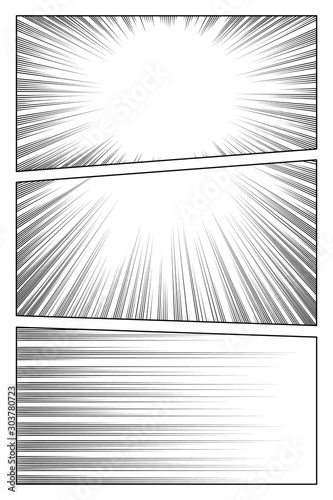Set of radial manga speed lines © Rolling Stones