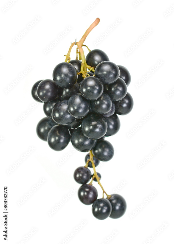 A bunch of overripe grapes isolated on white background. A bunch of overripe grapes isolated on white background.