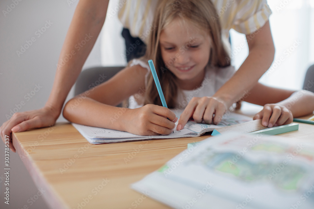 Schoolgirl Learning to Write Schoolgirl Learning to Write