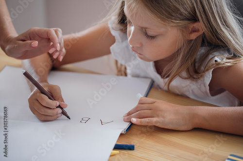Child Learning Letters