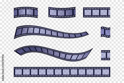 Blue filmstrip set.