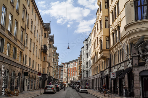 Streets of Copenhagen City  Denmark  Scandinavia. 