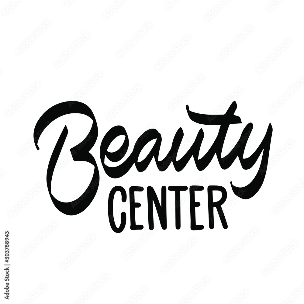 Logo Beauty Center Lettering. Logo template for hair salon, beauty salon, cosmetic procedures, spa center. Vector illustration. Logo Beauty Center Lettering. Logo template for hair salon, beauty salon, cosmetic procedures, spa center. Vector illustration.
