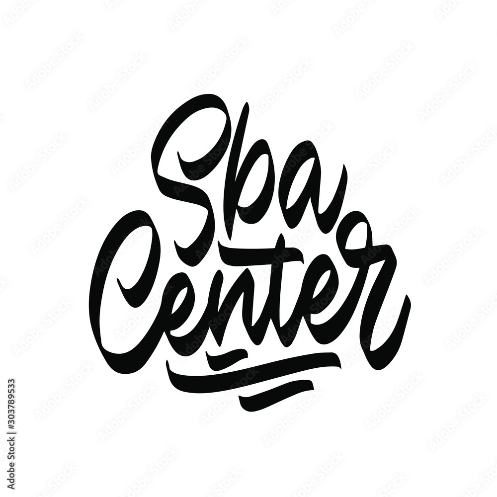 Hand drawn lettering logo. The inscription: Spa center. Perfect design for greeting cards, posters, T-shirts, banners, print invitations. Hand drawn lettering logo. The inscription: Spa center. Perfect design for greeting cards, posters, T-shirts, banners, print invitations.