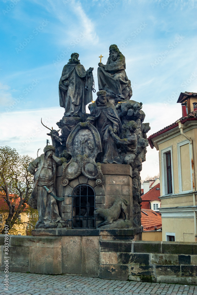 Sculpture on the Charles Bridge, Prague Czech Sculpture on the Charles Bridge, Prague Czech