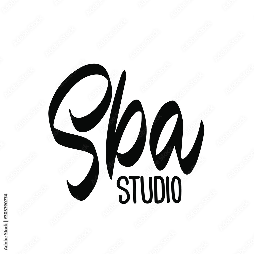Hand drawn lettering logo. The inscription: Spa studio. Perfect design for greeting cards, posters, T-shirts, banners, print invitations. Hand drawn lettering logo. The inscription: Spa studio. Perfect design for greeting cards, posters, T-shirts, banners, print invitations.
