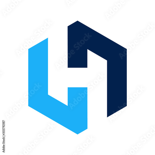 LH logo initial letter design template vector illustration