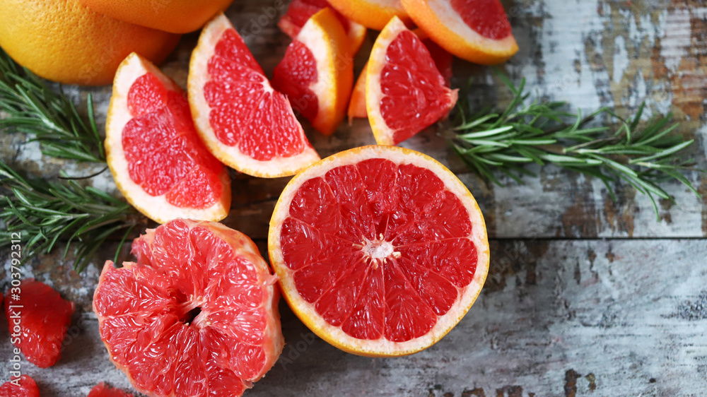 Fotografie Fresh juicy grapefruits