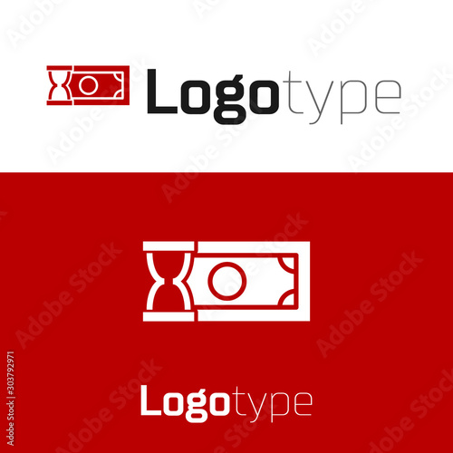 Red Fast payments icon isolated on white background. Fast money transfer payment. Financial services, fast loan, time is money, cash back concept. Logo design template element. Vector Illustration