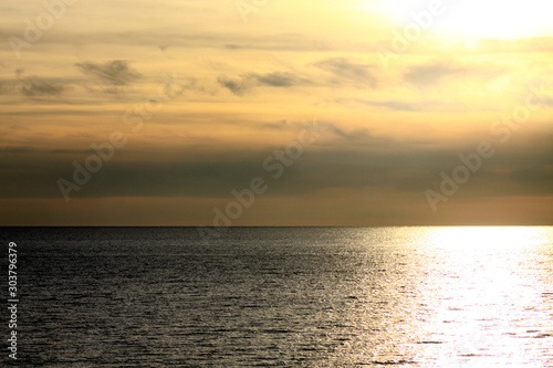 beautiful sunset over the sea © afrumgartz