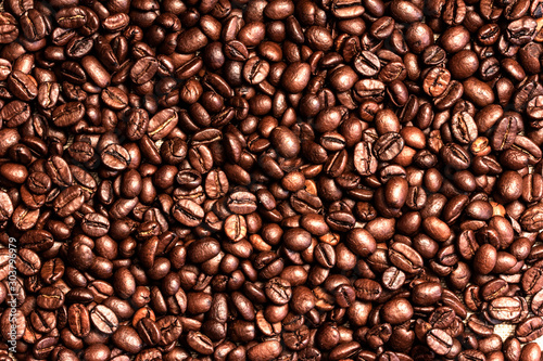 Roasted coffee beans background