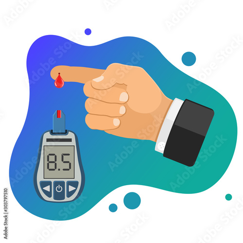 Diabetes Concept with Blood Glucose Meter