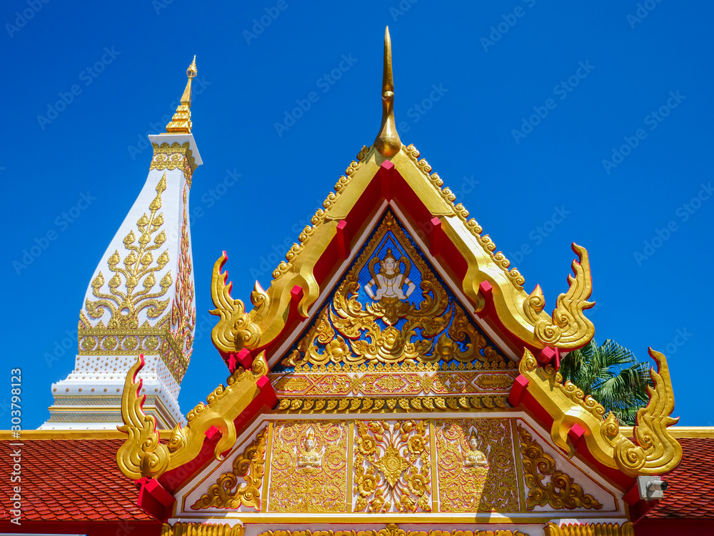 Fototapeta premium Wat Phra That Phanom Is a sacred temple and place of worship of Thailand