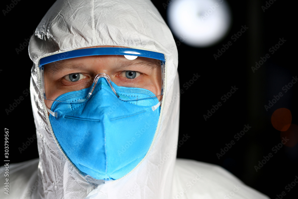 Chemist portrait on the background of a