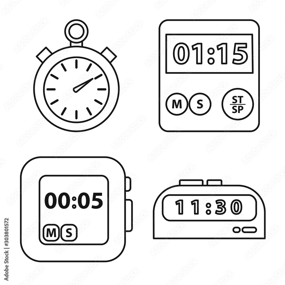 Vector illustration of equipment and kitchen symbol. Collection of equipment and device stock symbol for web. Vector illustration of equipment and kitchen symbol. Collection of equipment and device stock symbol for web.