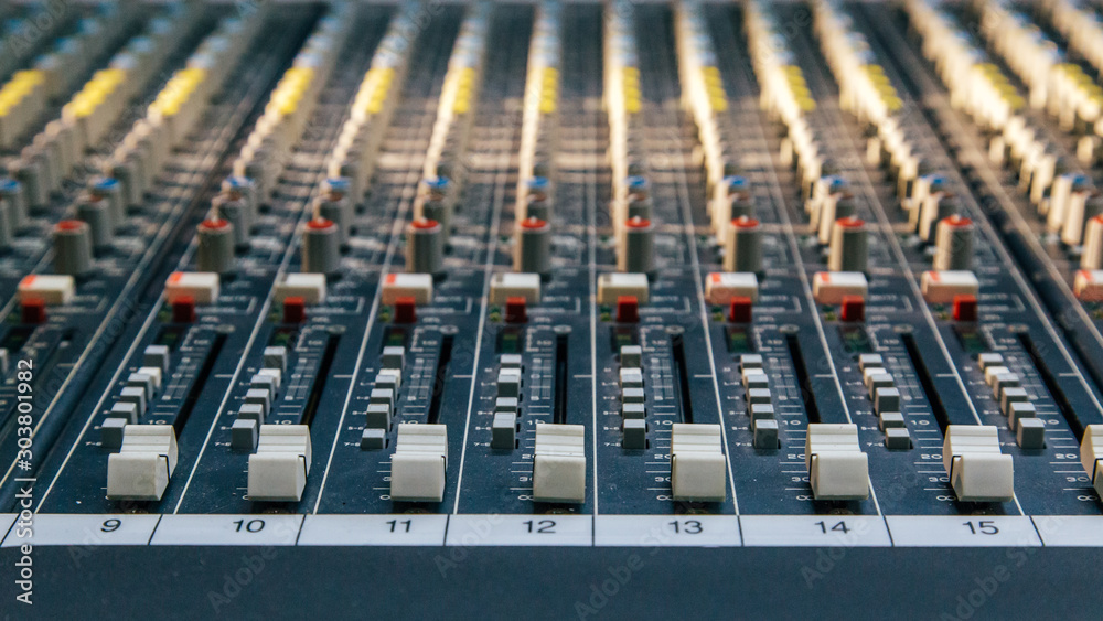 Professional sound mixing panel Professional sound mixing panel
