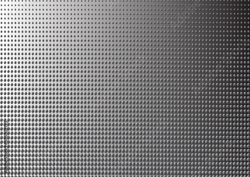 Black and white metallic halftone dots texture abstract background vector illustration