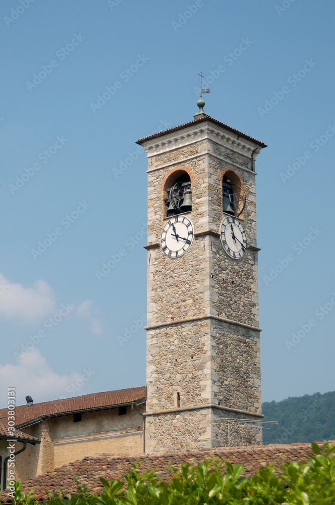 Bell Tower of Caslano village, Switzerland