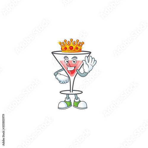 Sweet cocktail isolated with the mascot king