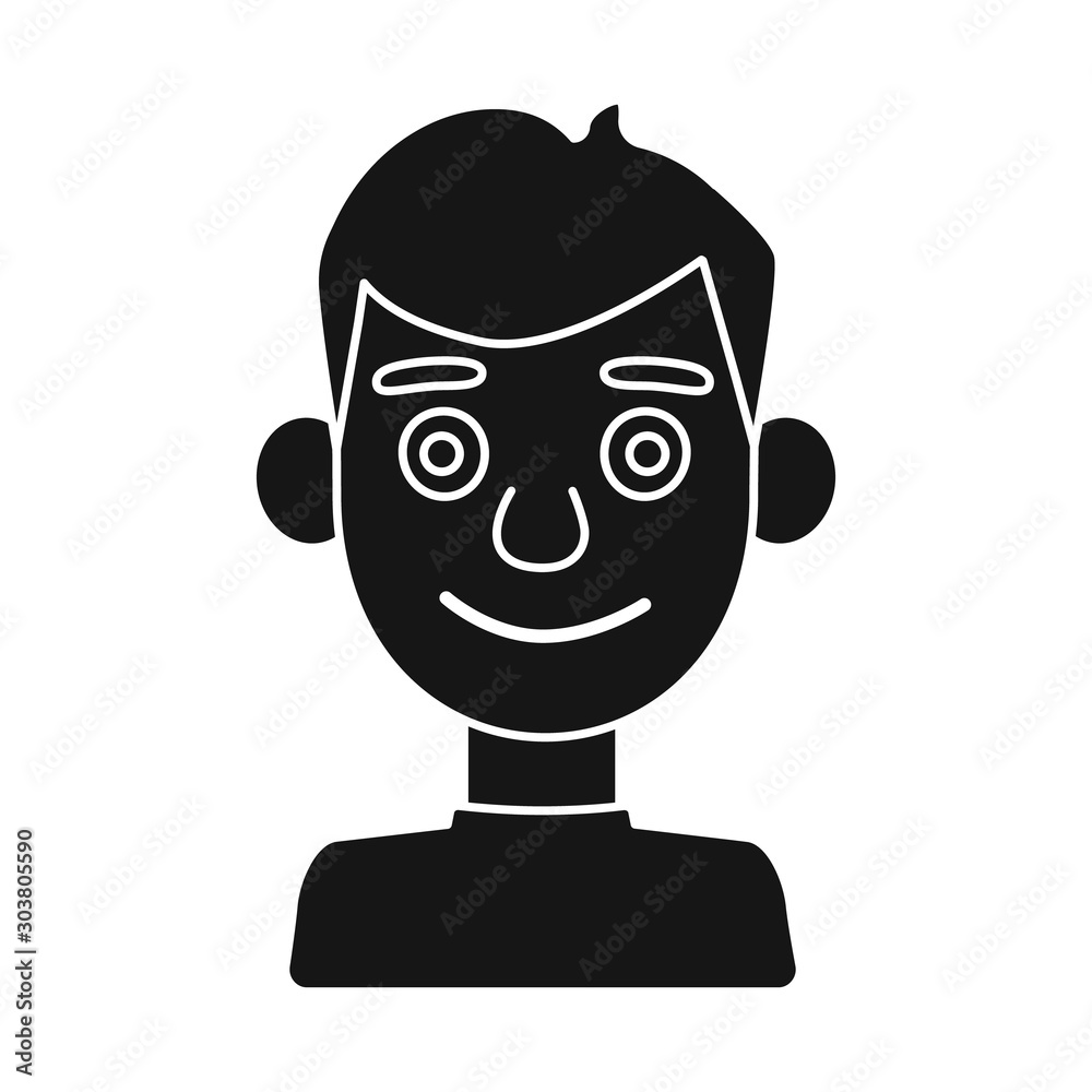 Isolated object of guy and smile logo. Set of guy and laugh stock symbol for web. Isolated object of guy and smile logo. Set of guy and laugh stock symbol for web.