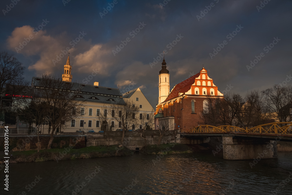 Opole city in Opolskie Voivodeship with old hertiage buildings and wonderful views