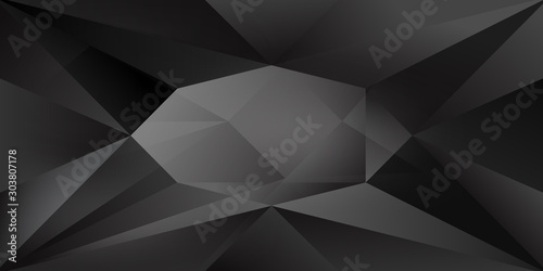 Abstract crystal background with refracting light and highlights in gray and black colors © Olga Moonlight