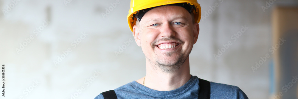 Joyful builder in hardhat Joyful builder in hardhat