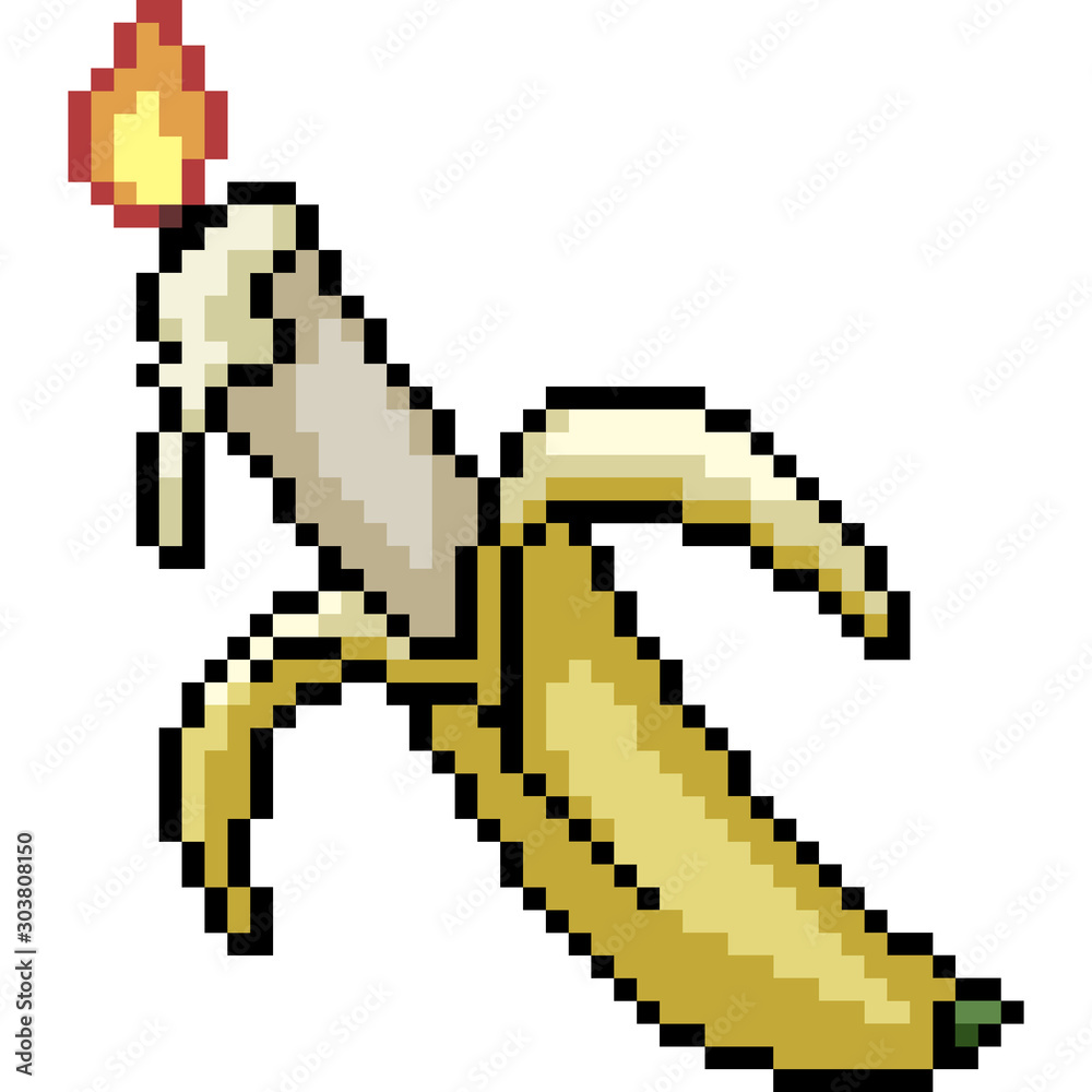 vector pixel art banana candle vector pixel art banana candle