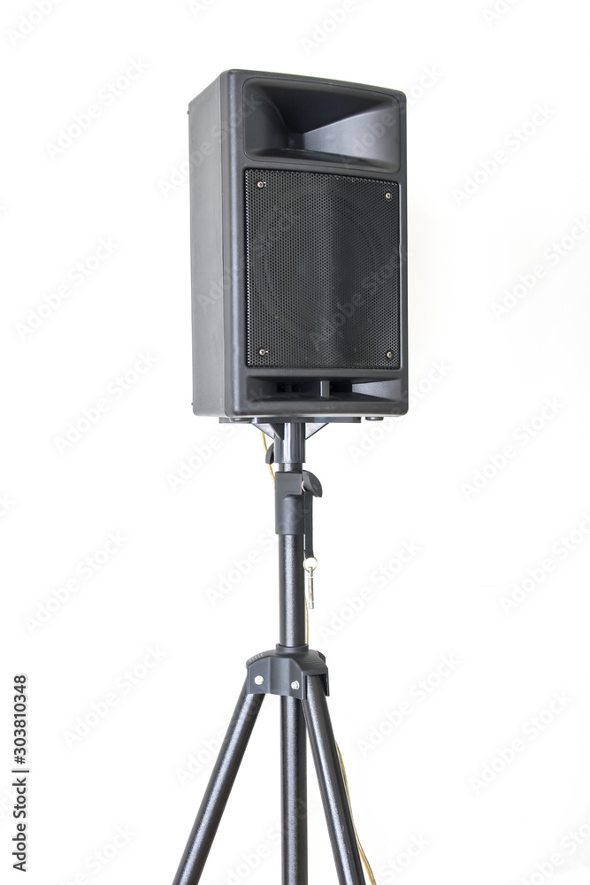 Outdoor public loudspeakers isolated on white background Outdoor public loudspeakers isolated on white background