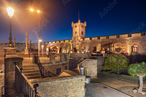 Puertas de Tierra gate and townwall of Cadiz photo