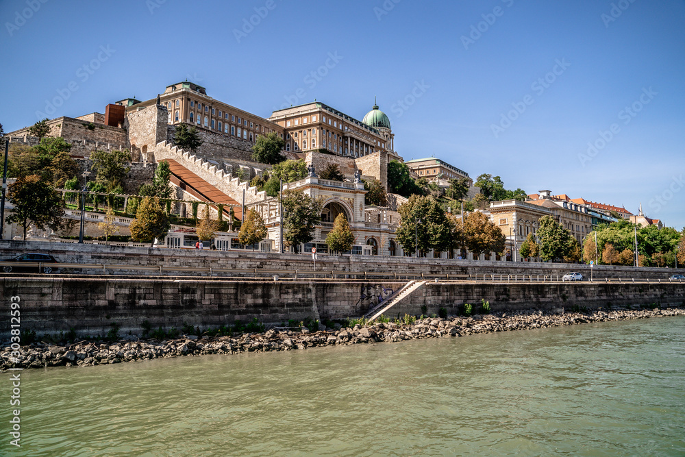 Budapest Castle Hill. Hungary. View from the river Danube