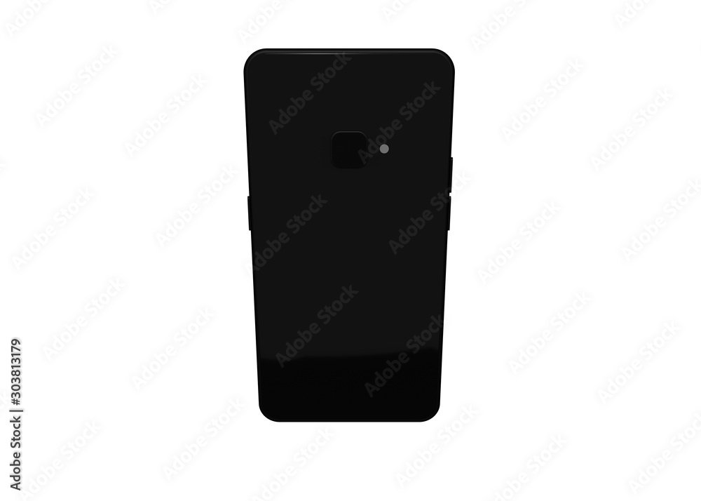 Naklejka premium Smartphone Mobile Phone Back Camera Mock Up Model 3D Render