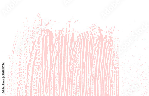 Grunge texture. Distress pink rough trace. Favorab