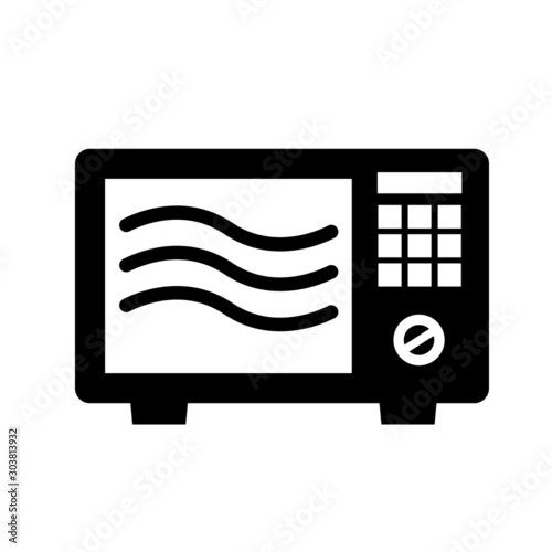microwave vector icon. cooking illustration symbol. food sign or logo.