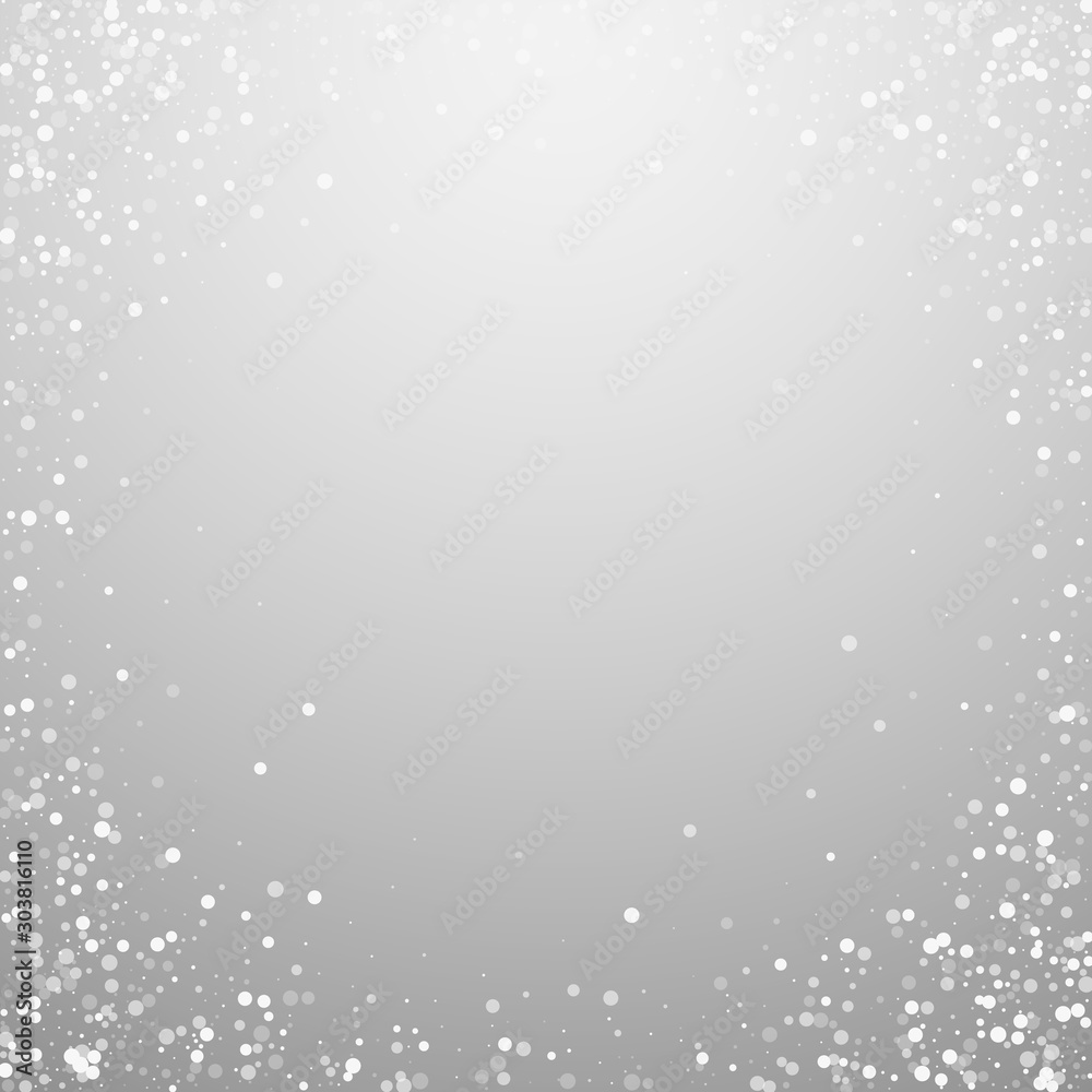Random white dots Christmas background. Subtle fly Random white dots Christmas background. Subtle fly