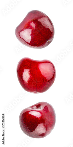 Cherry isolated on white background with clipping path