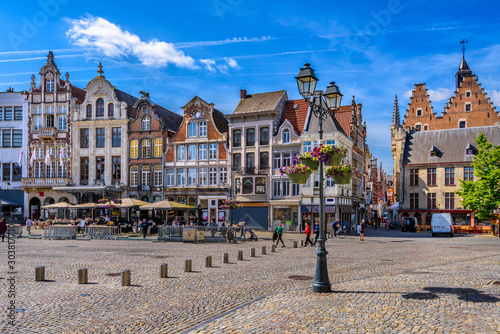 Grote Markt in Mechelen, Belgium. Mechelen is a city and municipality in the province of Antwerp, Flanders, Belgium. photo