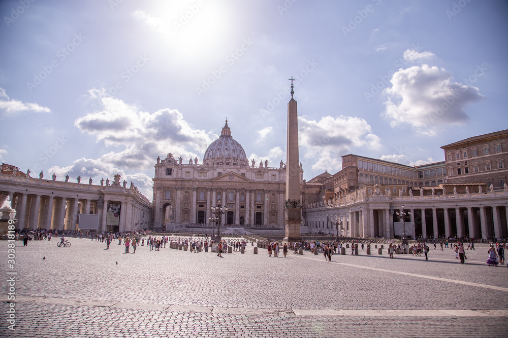 Vatican City July 31, 2015: St. Peter's Square in the Vatican