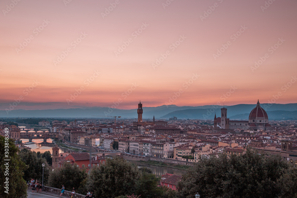 florence august 4, 2015: panorama of florence city