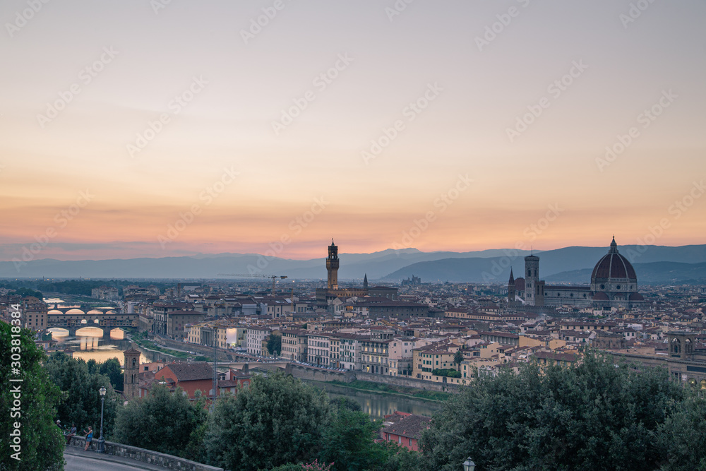 florence august 4, 2015: panorama of florence city